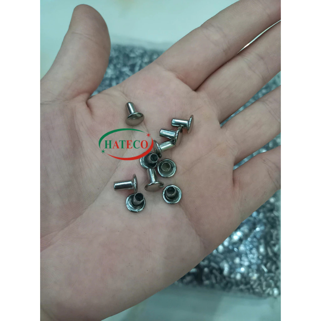 100 ĐINH TÁN rỗng dùng cho khóa trình ký (8*3.8*7mm), Đinh mũ bảo hiểm, khóa còng nhẫn,khóa còng bật
