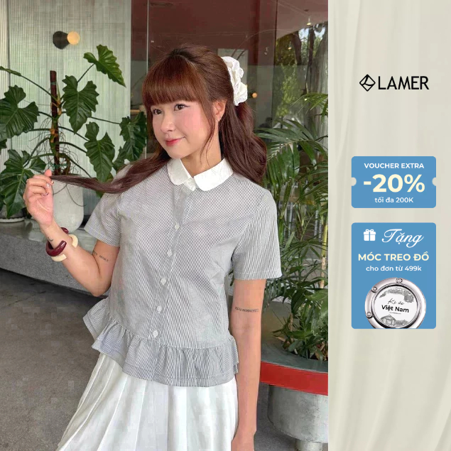 Áo Sơ Mi Nữ LAMER FASHION Cổ Phối Tầng Bèo Công Sở Trẻ Trung H61H25H015