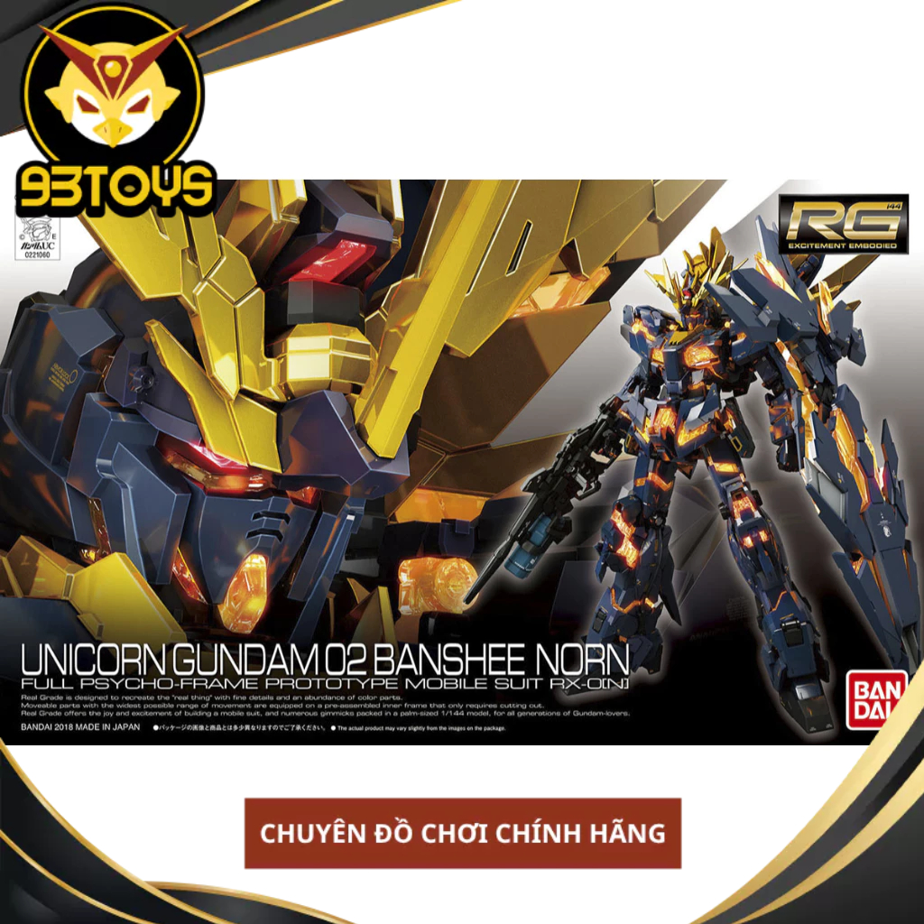 MÔ HÌNH LẮP RÁP RG 1/144 UNICORN GUNDAM 02 BANSHEE NORN