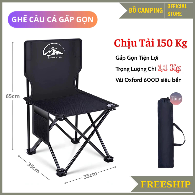 Ghế Camping Ngả Lưng Tmountain Gấp Gọn Thư Giãn Dã Ngoại Du Lịch Cao Cấp