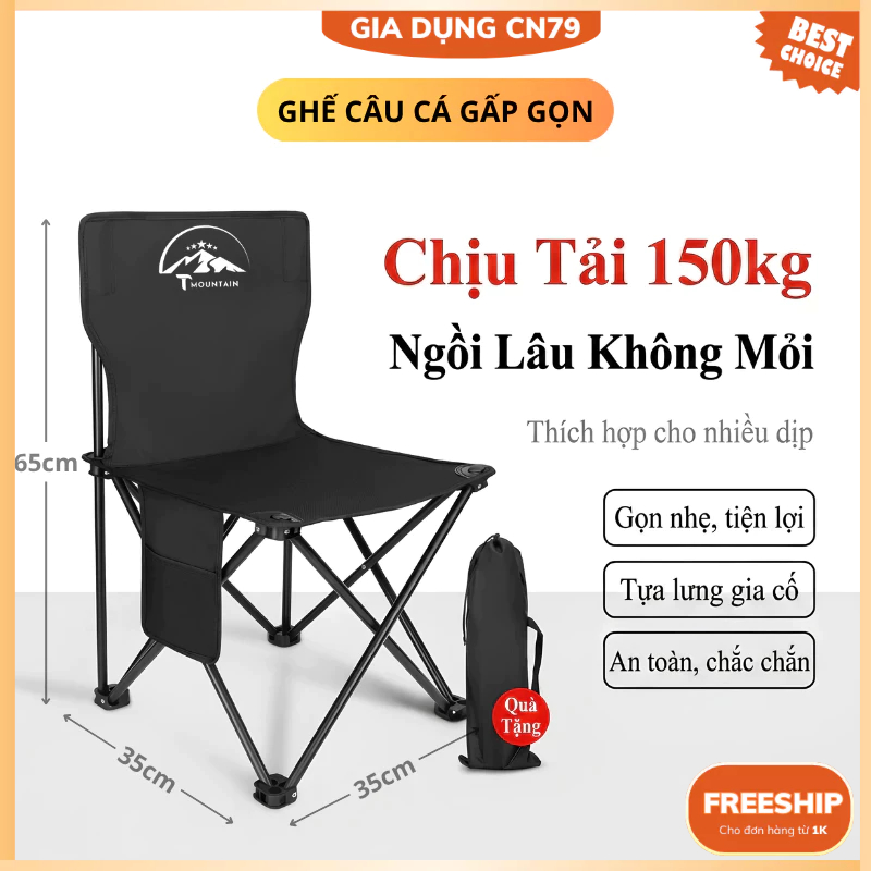 Ghế Camping Gấp Gọn Ngả Lưng Tmountain Chịu Lực Cao Cấp Dã Ngoại Du Lịch Ngoài Trời Thư Giãn | BigBuy360 - bigbuy360.vn