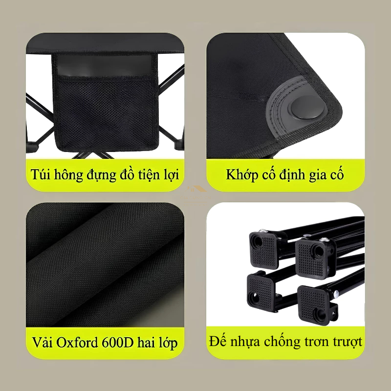 Ghế Camping Gấp Gọn Ngả Lưng Tmountain Chịu Lực Cao Cấp Dã Ngoại Du Lịch Ngoài Trời Thư Giãn | BigBuy360 - bigbuy360.vn