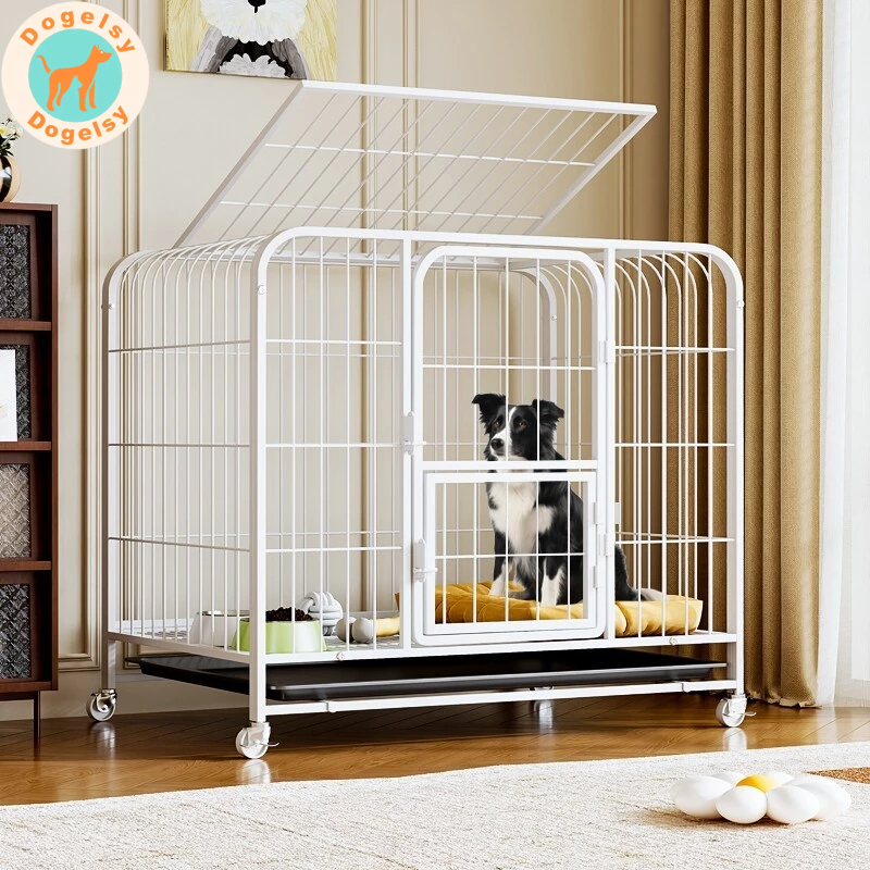 🐈Dogelsy🐕 Chuồng Chó Nan Ông Màu Trắng Sơn Tĩnh Điện Dành Cho Chó Lớn Size 4 Size M/L/XL/XXL