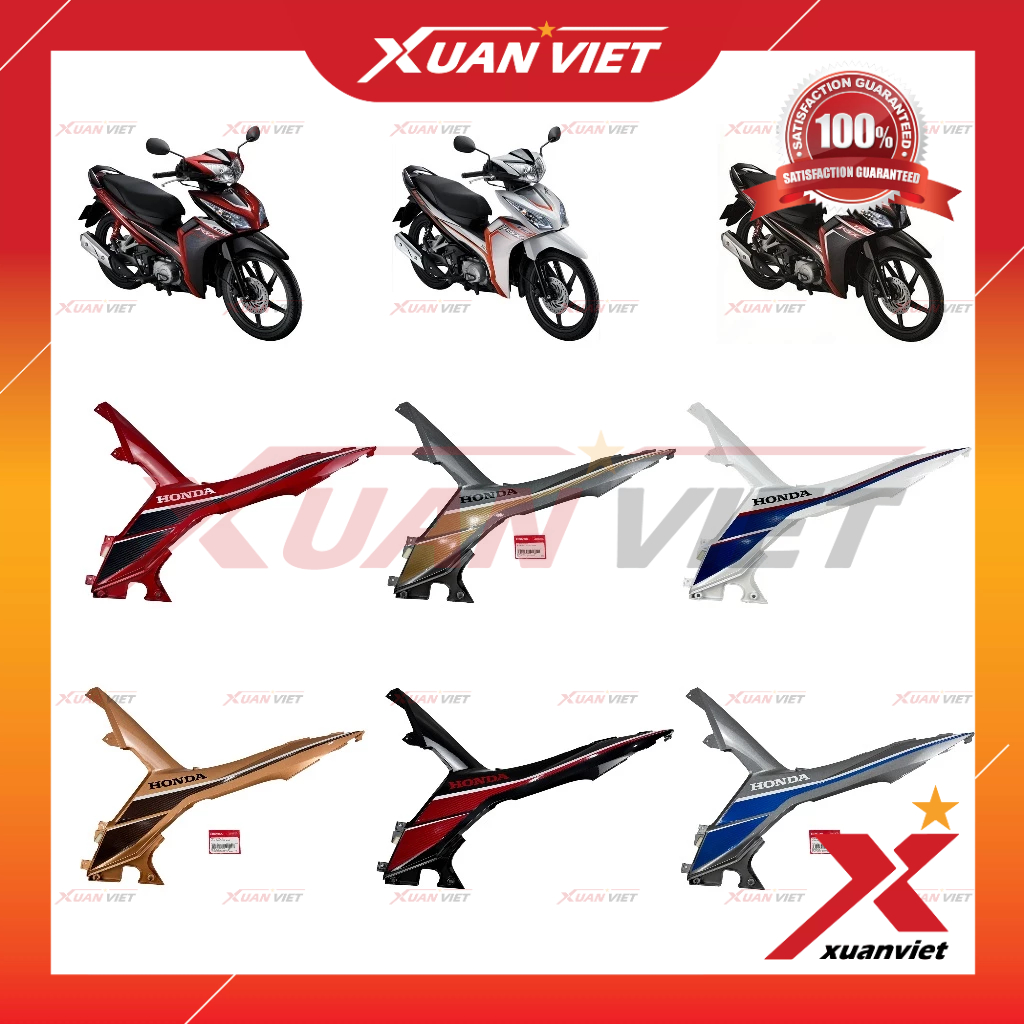 Ốp trung tâm Wave RSX 110 2012 2013 2014 chính hãng, bộ ốp ống yếm Trái Phải Wave Rsx bọ ngựa, Ốp tr