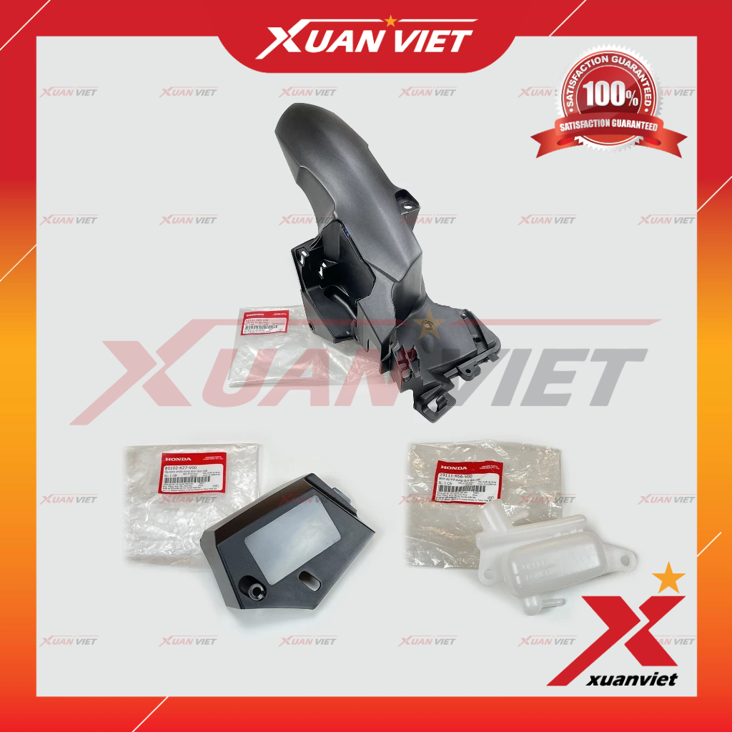 Bộ dè con (3 món) Air Blade 125 2016 - 2019 chính hãng, Bộ dè chắn bùn sau AB 125 2017 2018 K66
