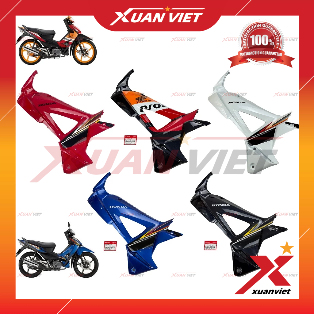Yếm trong Wave RSX100 2007 2008 2009 chính hãng, Bửng trong trái phải wave RSX siêu nhân , Ốp yếm Wa