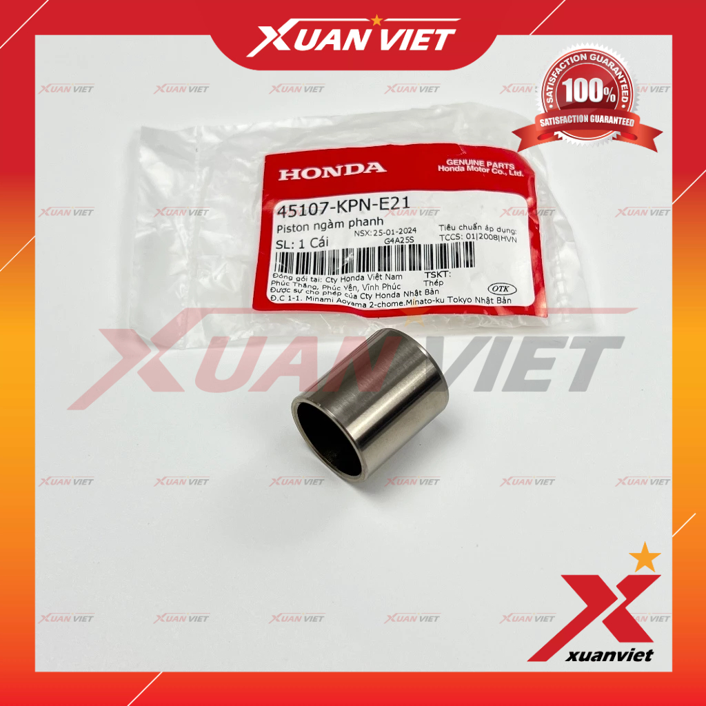 Piston heo dầu thắng trước (22mm) Sh Mode 125 4val CBS, SH mode 2018 2019, ADV, PCX Piston ngàm phan