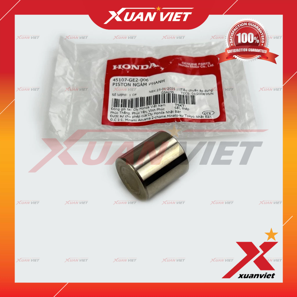 Piston heo dầu thắng trước (NISSIN 2 PIS) Sh Mode 125 ABS, Air Blade 110, Wave RS, Piston ngàm phanh