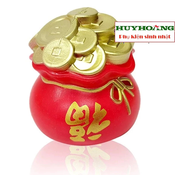 [5 CÁI] HŨ VÀNG MINI trang trí tháp oản - nhũ vàng nhựa trang trí tháp nước - hũ vàng nhựa trang trí