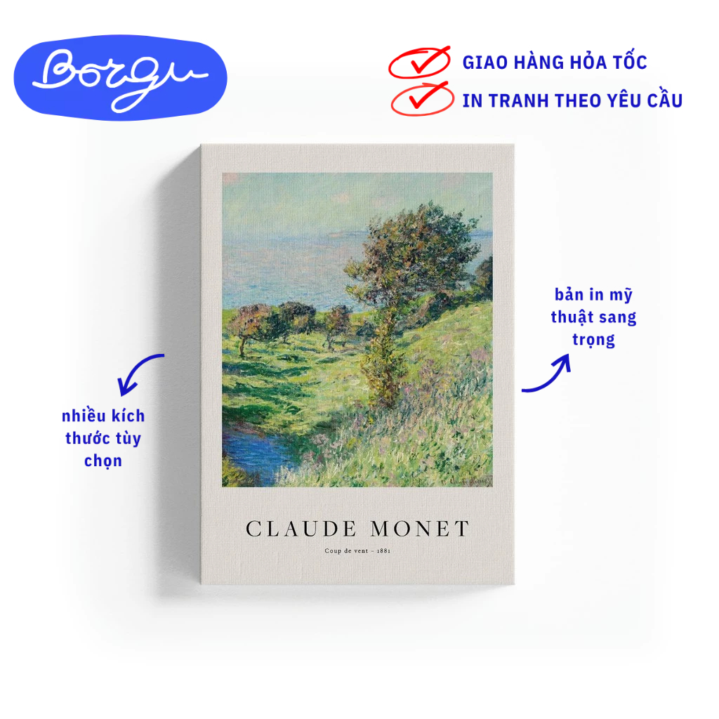 Cape de Antibes - Claude Monet 1888 - Tranh in canvas hội họa ấn tượng monet