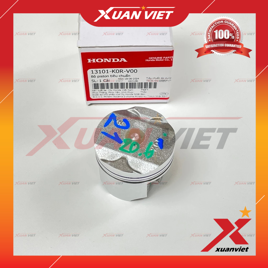 Trái piston Air Blade AB 125 4val, Lead 125 4van, SH 125 4 val chính hãng, pít tông Ab 4 val