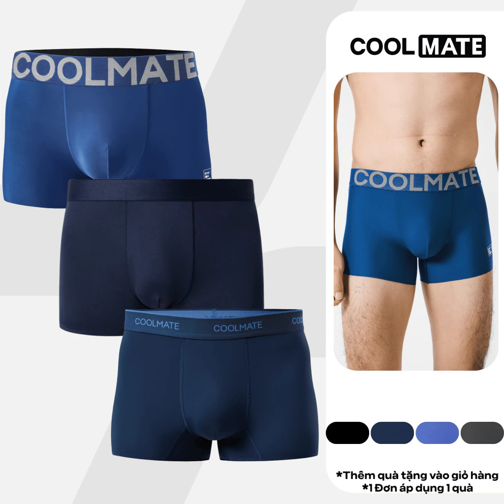[MUA 3 TẶNG 1 QUẦN LÓT BẤT KÌ]Combo 3 quần lót Excool siêu mát, thoáng khí, nhanh khô Coolmate