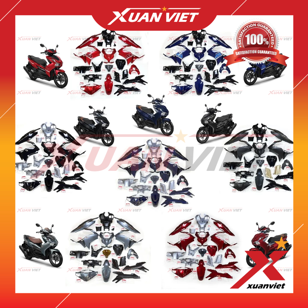 Bộ dàn áo AB 160 2022 2023, Air Blade 125 2024 2025 các màu zin chính hãng, Bộ vỏ nhựa màu ab125 160