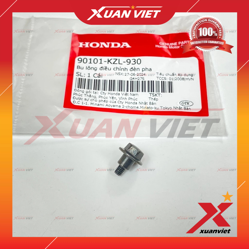 Ốc chỉnh pha đèn trước Honda, Bu lông điều chỉnh đèn pha xe số xe ga Honda - 90101KZL930