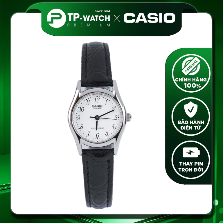 Đồng hồ nữ dây da Casio LTP-1094E-7BRDF | Casio nữ LTP-1094E-7B
