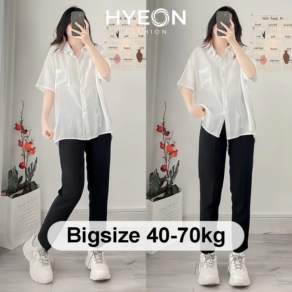 Quần tây nữ Hyeon Fashion quần baggy 1 khuy học sinh đi học đi làm chất tuyết mưa bigsize m083