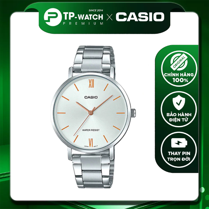 Đồng hồ nữ dây thép Casio LTP-VT01D-7BUDF - size 34mm | Casio nữ LTP-VT01D-7B