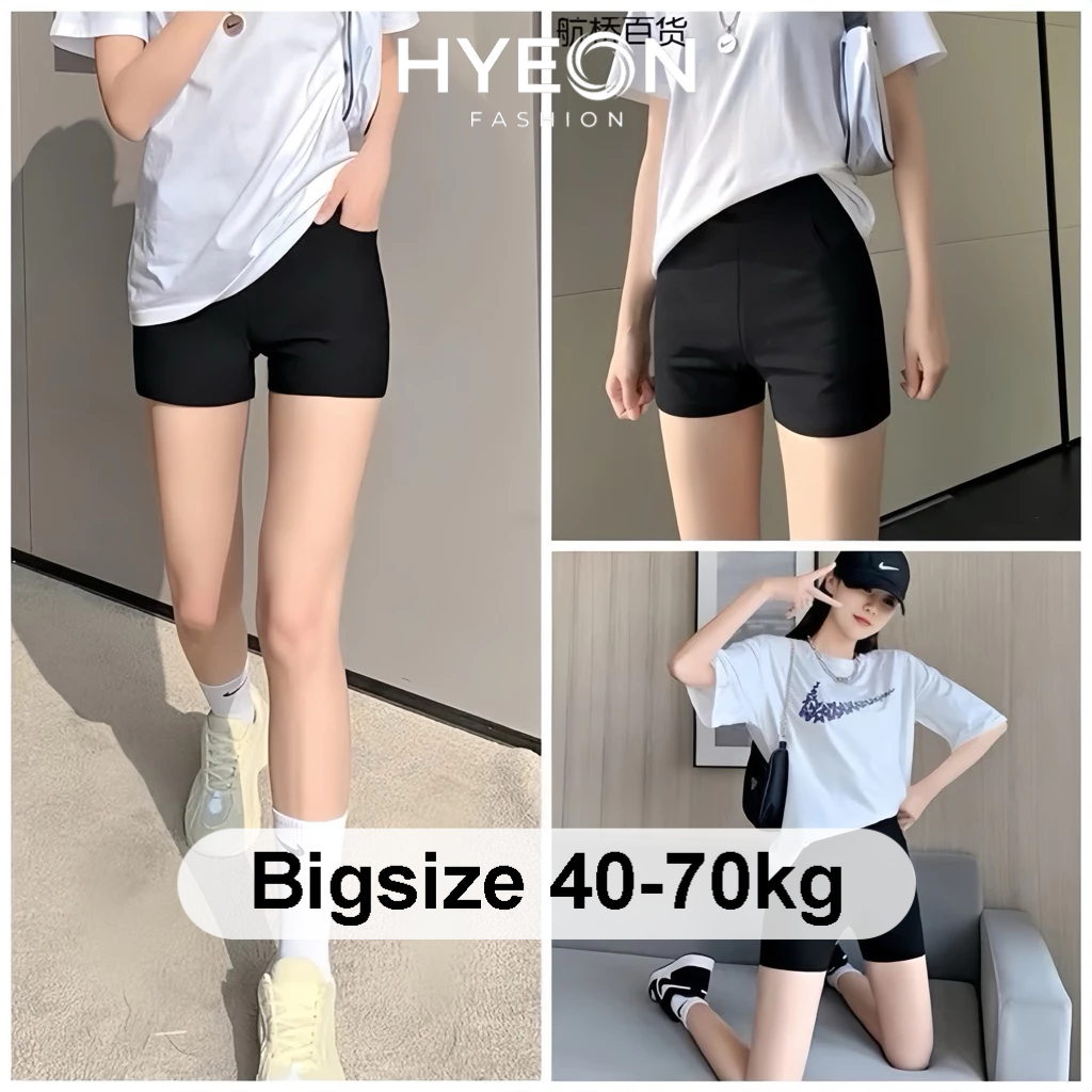 Quần legging đùi nữ Hyeon Fashion short biker nữ ôm dáng black funoff năng động bigsize m310