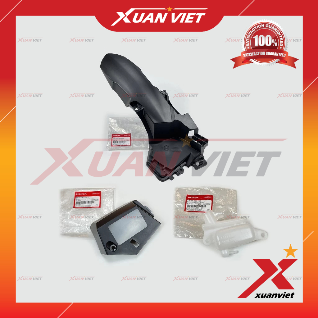 Bộ dè con (3 món) Air Blade 125 2013 2014 2015 chính hãng, Bộ dè chắn bùn sau AB 125 K27
