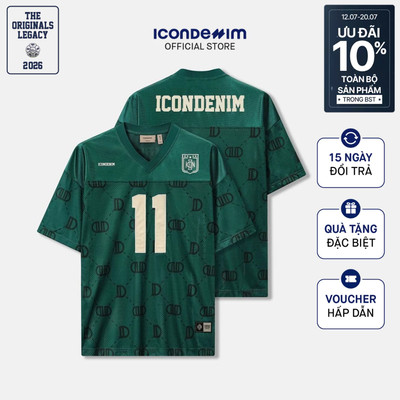 Áo Thun Nam ICONDENIM Green Pitch Form Boxy ATID0752
