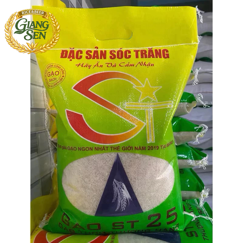 Gạo Thơm ST25 Túi 5KG/10KG - Cơm Thơm Dẻo Mềm - Gạo Sạch - Hàng thị trường