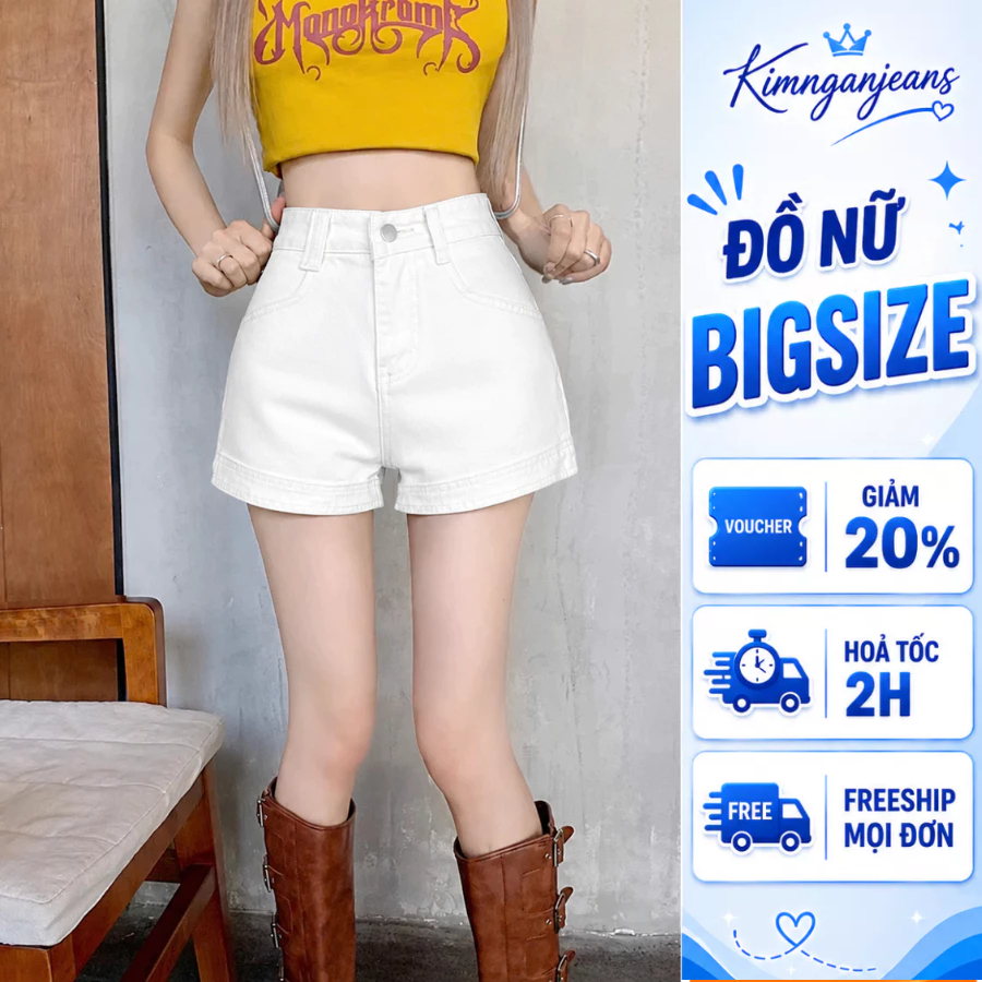 [Hot Trend Hè ] Quần jean nữ ngắn, quần short nữ cạp cao rách tua rua dáng chữ A màu trắng đen vải bò