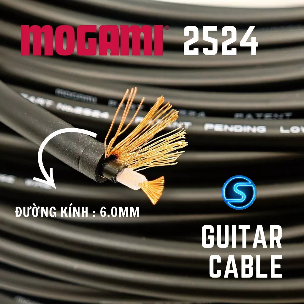 Dây tín hiệu MOGAMI 2524 Guitar Cable ( Giá 1m )
