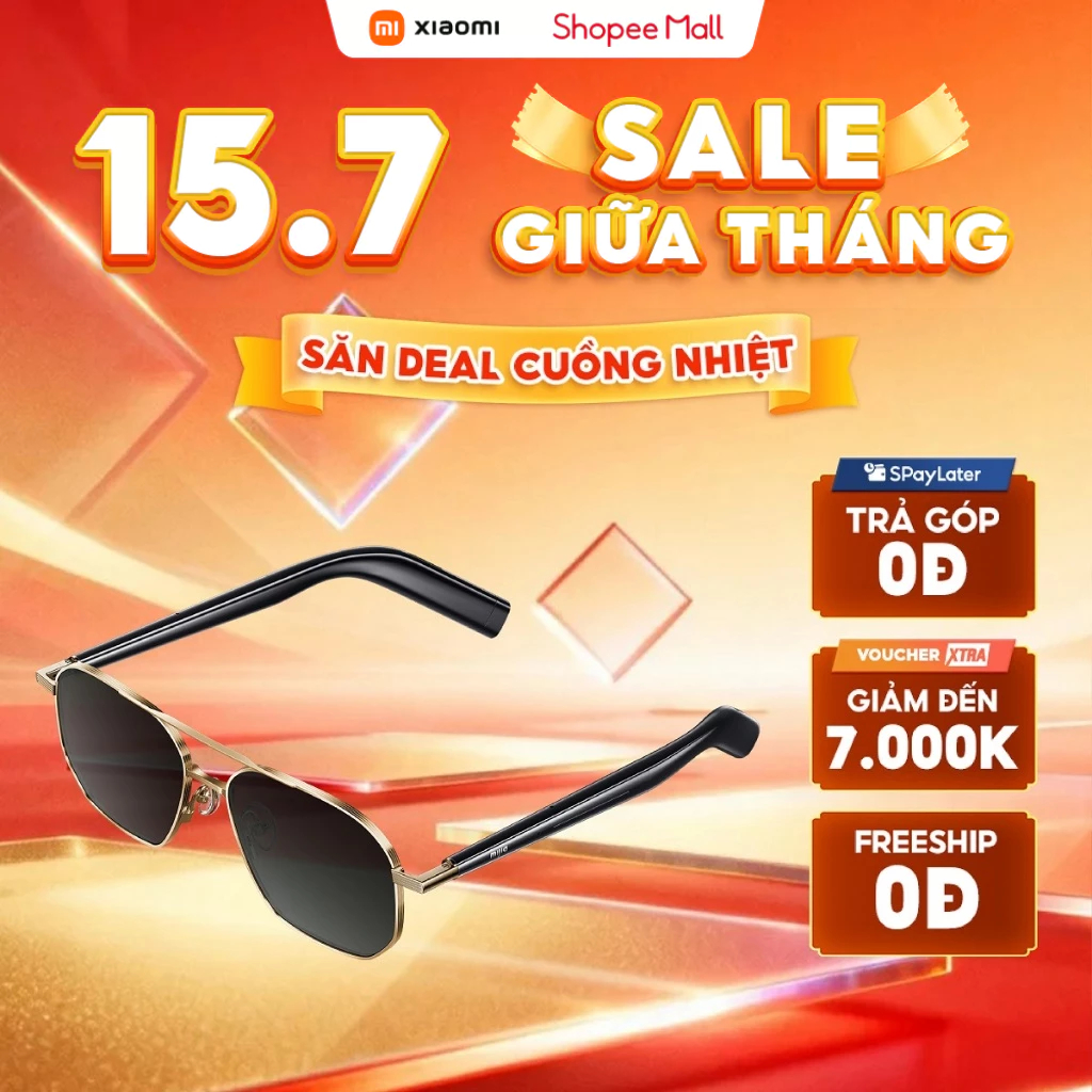 Kính Âm Thanh Thông Minh Xiaomi Mijia Smart Audio Glasses Aviator Pilot-Style - Nghe gọi, Ghi Âm, Ch