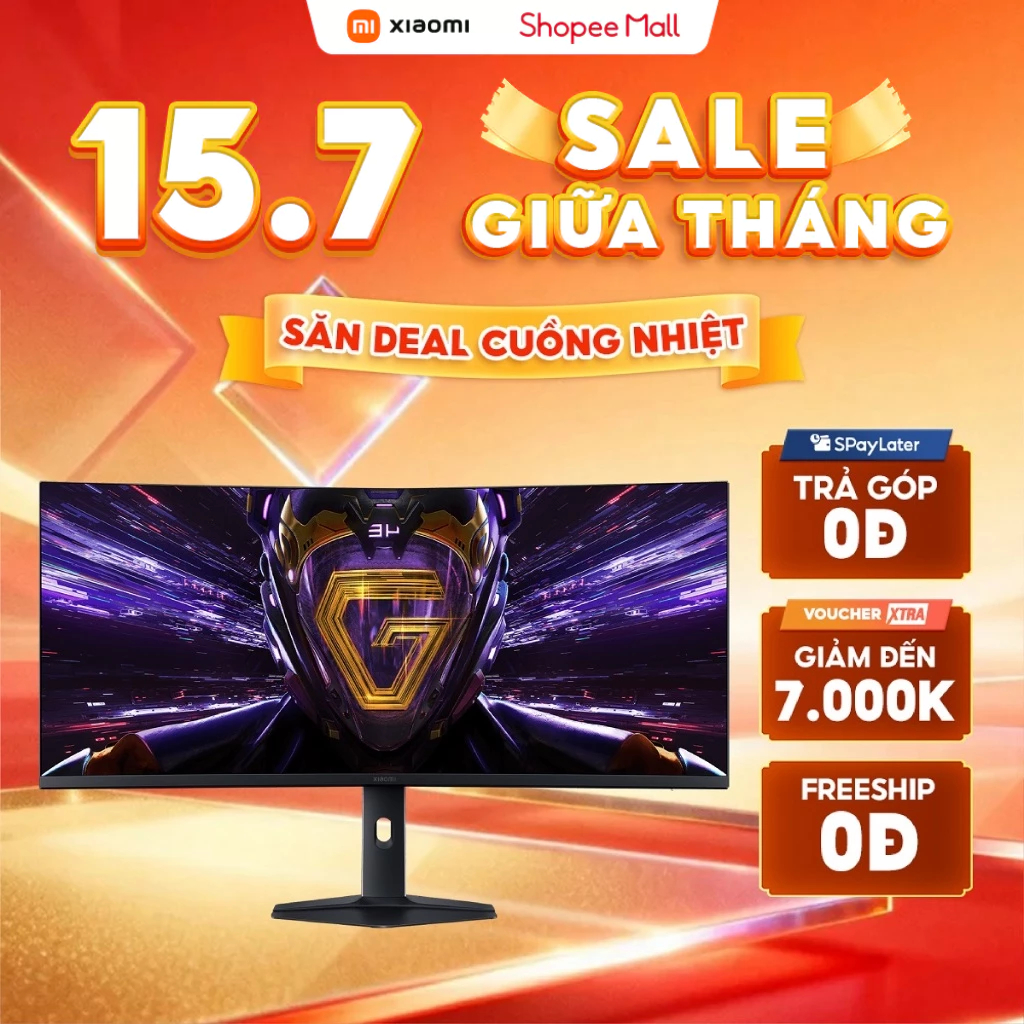 Màn Hình Gaming Xiaomi Curved Gaming Monitor G34WQi 2026 | 34inch | 180Hz | 1ms | Bảo Hành 36 Tháng