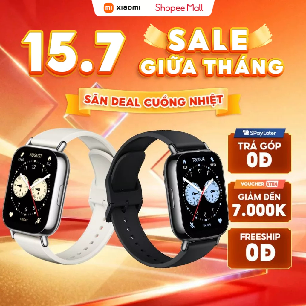 Đồng Hồ Thông Minh Xiaomi Redmi Watch 5 LITE / Màn hình AMOLED 1,96'' / GPS Độc Lập / Chống Nước 5AT