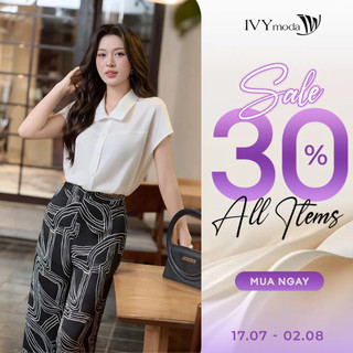 Áo sơ mi lụa tay liền, áo sơ mi nữ ngắn tay IVY moda MS 16B0354