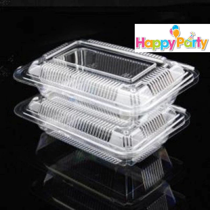 [HỘP H04] Lốc 100 Hộp Nhựa đựng bánh_ Hộp Nhựa dùng 1 lần mã H04