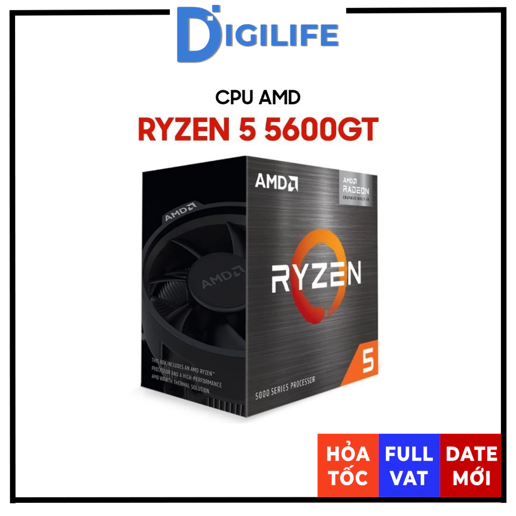 [BOX CHÍNH HÃNG] CPU AMD Ryzen 5 5600GT 6 nhân 12 luồng