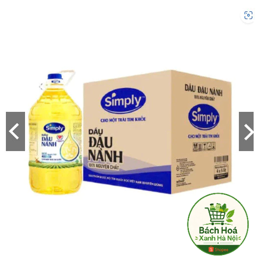 (Bán buôn - date mới)Thùng 4 chai Dầu Ăn Simply,mezan Đậu Nành 5L.Mua tối đa 3 thùng dầu 5L