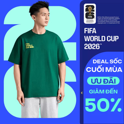 [GIÁ SỐC]Áo thun Tshirt nam nữ Relaxed Fit Cotton Compact World Cup Cyber 26