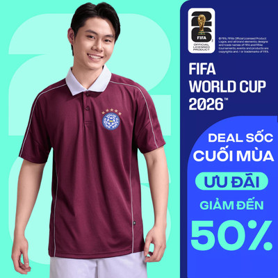 [GIÁ SỐC]Áo polo nam phối bo cổ Exdry Performance World Cup, áo đa năng thể thao, áo mặc hàng ngày COOLMATE