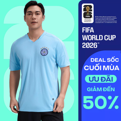 [GIÁ SỐC]Áo thun thể thao nam cổ V Exdry ProActive World Cup, cổ vũ bóng đá Argentina, Anh , Pháp, TBN Coolmate