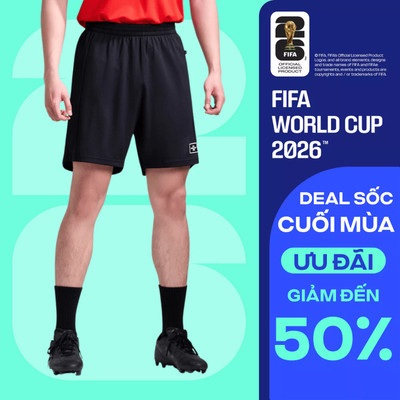 [GIÁ SỐC]Quần shorts thể thao bóng đá nam logo basic Exdry Peformance World Cup thoáng khí, thấm hút tốt COOLMATE