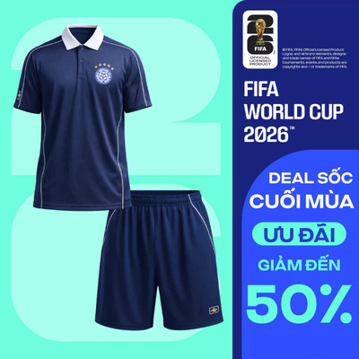 [GIÁ SỐC]Set đồ thể thao bóng đá World Cup Áo polo nam phối bo cổ Quần shorts Performance thoáng khí COOLMATE
