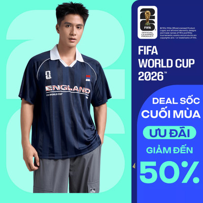 [GIÁ SỐC]Áo Polo nam nữ thể thao World Cup England Edition 26, Áo cổ vũ đội tuyển Anh thoáng mát