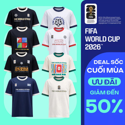 [GIÁ SỐC]BST Áo thun Tshirt nam nữ Cotton Compact Colored Rib World Cup mềm mại, thấm hút