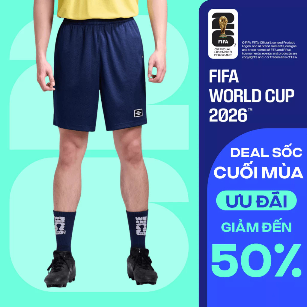 [VOUCHER 45%]Quần shorts thể thao bóng đá nam Exdry ProActive World Cup thoáng khí, thấm hút tốt COOLMATE