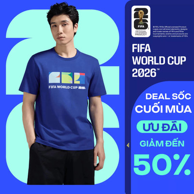 [GIÁ SỐC]Áo thun Tshirt nam nữ Cotton Compact World Cup Vibrant Era 26
