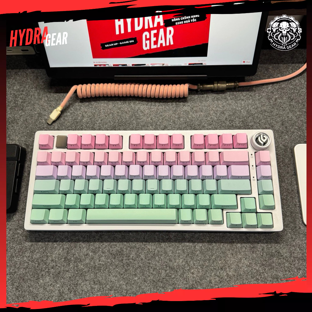 [HOẢ TỐC] Bàn phím cơ LEOBOG Hi75c Pro - Full nhôm, mode kết nối, pin 4000mah, led RGB