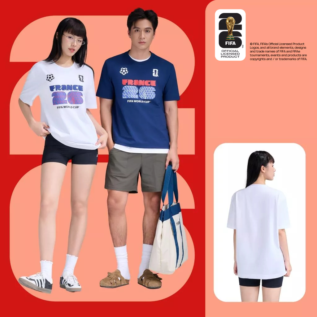 Áo thun Unisex Áo đôi Nam Nữ chất liệu Cotton Compact World Cup France Edition 26