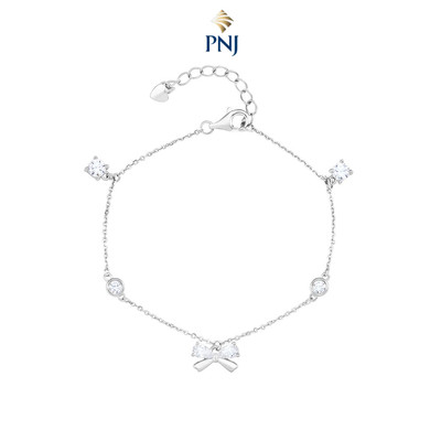 Lắc tay Bạc đính đá PNJSilver hình nơ XMXMW060342