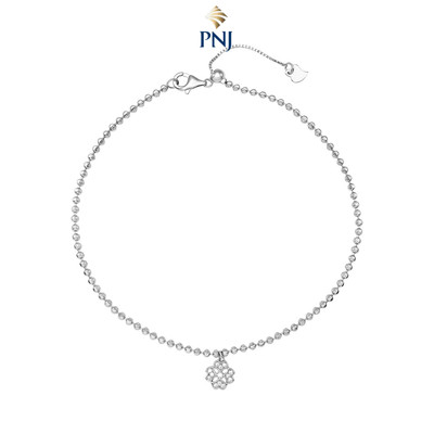 Lắc chân Bạc đính đá PNJSilver Cỏ 4 lá XMXMW060377