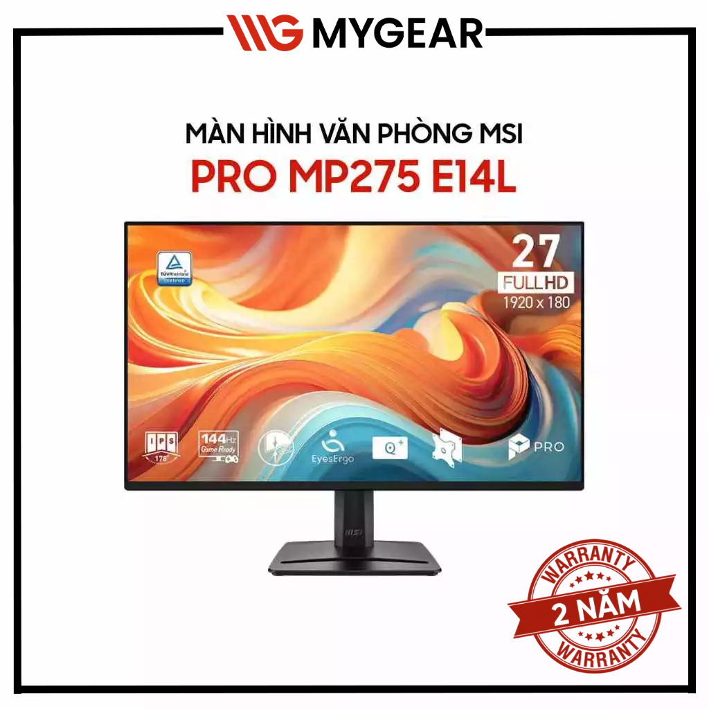 Màn hình MSI PRO MP275 E14L / MP275 E2 27 Inch FHD 120hz - 144hz 1ms IPS FreeSync Có Loa - Chính hãn