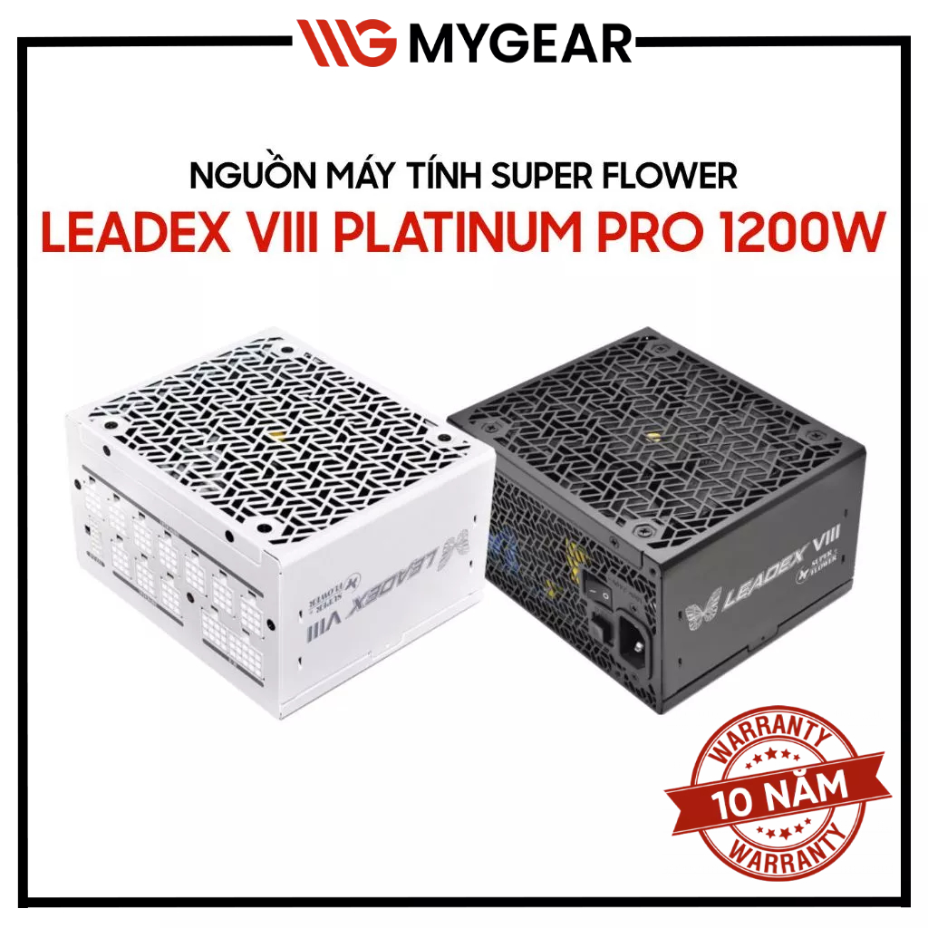 Nguồn máy tính Super Flower LEADEX VIII PLATINUM PRO 1200W Cybenetics Platinum ATX 3.1 PCIe 5.1