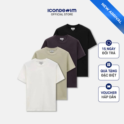 Áo Thun Nam ICONDENIM Standard, Chất Liệu Cotton Thoáng Khi, Form Regular ATID0739